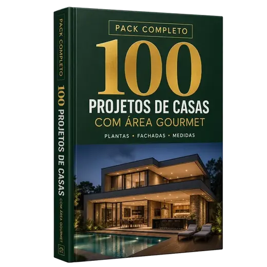 Plano Básico: livro 100 Projetos de Casas com Área Gourmet
